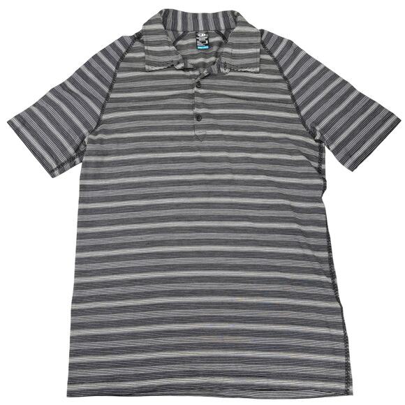 ICEBREAKER Men's Merino Cool-Lite Striped Stretch Polo Shirt Sz Small - Picture 1 of 4